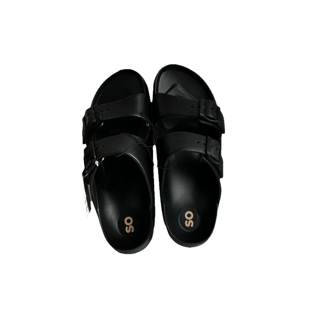 SO Passion Fruit Women's Slide Sandals‎ Black, Size 6
